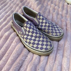 Purple Checker Print Vans